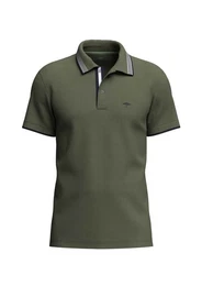 Poloshirt Polo, contrast tipping dusty olive