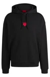 HUGO Sweatshirt Hoodie Dewgili Relaxed Fit Schwarz/Rosa/Rot