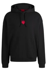HUGO Sweatshirt Hoodie Dewgili Relaxed Fit Schwarz/Rosa/Rot