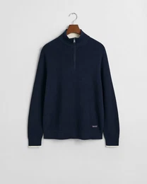 Strickpullover RIBBED COTTON HALF ZIP