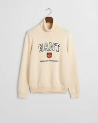 Gant Strickpullover Graphic Turtleneck Orange/Grau/Khaki/Gelb