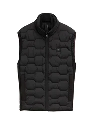 TOM TAILOR Steppweste Hybrid Lightweight Schwarz/Dunkelgrau