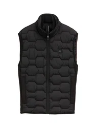 TOM TAILOR Steppweste Hybrid Lightweight Schwarz/Dunkelgrau