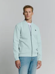NO EXCESS Sweatshirt Bomber Sweatjacke aqua