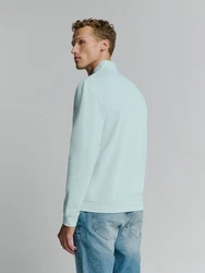 NO EXCESS Sweatshirt Bomber Sweatjacke aqua