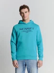NO EXCESS Sweatshirt Hoodie Sunset - Relaxed Fit Türkis/Gelb/Hellblau/Grün/Mintgrün