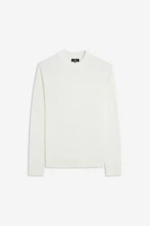 Cinque Stehkragenpullover Cigiano Weiß/Hellgrün/Khaki/Grau