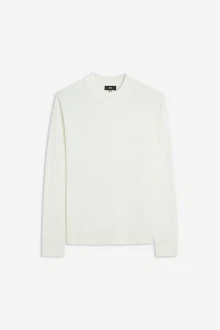Cinque Stehkragenpullover Cigiano Weiß/Hellgrün/Khaki/Grau