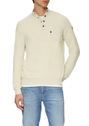 s.Oliver Strickpullover Strick-Troyer Khaki/Beige/Creme/Weiß