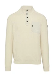 s.Oliver Strickpullover Strick-Troyer Khaki/Beige/Creme/Weiß