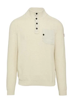 s.Oliver Strickpullover Strick-Troyer Khaki/Beige/Creme/Weiß
