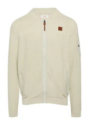 s.Oliver Strickjacke mit Bomber-Kragen Khaki/Creme/Beige