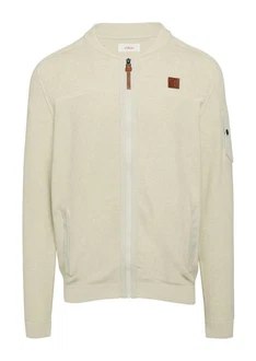 s.Oliver Strickjacke mit Bomber-Kragen Khaki/Creme/Beige