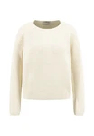 FYNCH-HATTON Strickpullover Basic Pullover Regular Fit Weiß/Gelb/Creme/Beige