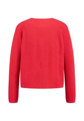 FYNCH-HATTON Strickpullover Basic Pullover Regular Fit Rot/Rosa