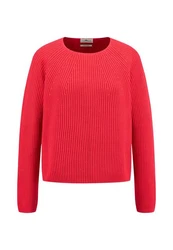 FYNCH-HATTON Strickpullover Basic Pullover Regular Fit Rot/Rosa