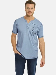 Jan Vanderstorm T-Shirt GODBERT Hellblau/Grau/Blau