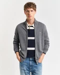 Gant Strickjacke CASUAL COTTON ZIP CARDIGAN Grau