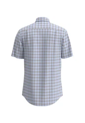 seidensticker Businesshemd Regular Kurzarm Button-Down-Kragen Hellblau/Blau/Grau