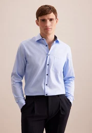 Businesshemd Regular Regular Langarm Kentkragen Uni