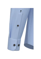 Seidensticker Businesshemd Comfort Langarm Kentkragen Uni Hellblau/Dunkelblau/Blau