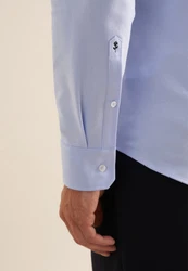 Seidensticker Businesshemd Slim Langarm Kentkragen Uni Hellblau/Fliederfarben/Blau