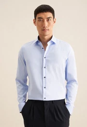 Businesshemd Slim Slim Langarm Kentkragen Uni