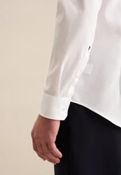 seidensticker Businesshemd Shaped Langarm Kentkragen Weiß/Creme