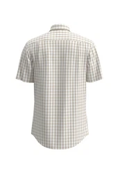 Seidensticker Businesshemd Regular Button-Down-Kragen Karo Khaki/Grau/Beige/Grün