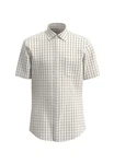 Seidensticker Businesshemd Regular Button-Down-Kragen Karo Khaki/Grau/Beige/Grün