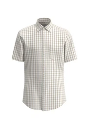 Businesshemd Regular Regular Kurzarm Button-Down-Kragen Karo