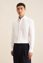 Businesshemd Shaped Shaped Langarm Kentkragen Uni
