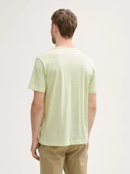 TOM TAILOR T-Shirt mit Logo Stickerei Hellgrün/Khaki/Neonfarben