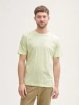 TOM TAILOR T-Shirt mit Logo Stickerei Hellgrün/Khaki/Neonfarben