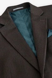 Next Sakko Strukturiertes Slim Fit Anzugsakko Dunkelgrau/Dunkelbraun/Braun/Grau/Khaki