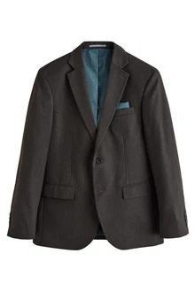 Next Sakko Strukturiertes Slim Fit Anzugsakko Dunkelgrau/Dunkelbraun/Braun/Grau/Khaki