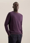 seidensticker Strickpullover Rundhals Lila/Dunkelrot
