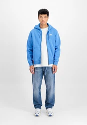 Alpha Industries Hoodie Basic Zip Hoodie Small Logo Blau/Hellblau