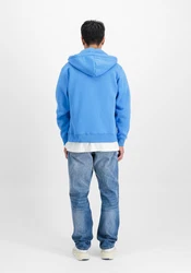Alpha Industries Hoodie Basic Zip Hoodie Small Logo Blau/Hellblau