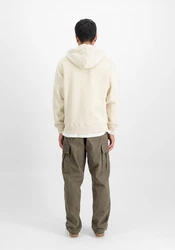 Alpha Industries Hoodie Basic Zip Hoodie Small Logo Beige/Khaki/Weiß/Creme/Rosa