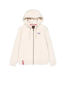 Alpha Industries Hoodie Basic Zip Hoodie Small Logo Beige/Khaki/Weiß/Creme/Rosa