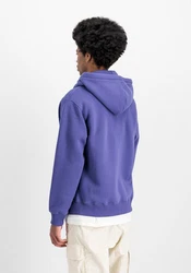 Alpha Industries Hoodie Basic Zip Hoodie Small Logo Dunkelblau/Lila/Fliederfarben