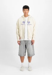 ALPHA INDUSTRIES Sweatjacke Khaki/Weiß/Beige/Hellblau/Lila/Creme/Grün