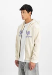 ALPHA INDUSTRIES Sweatjacke Khaki/Weiß/Beige/Hellblau/Lila/Creme/Grün
