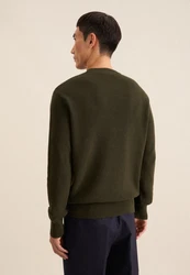 seidensticker Strickpullover Rundhals Dunkelgrün/Khaki