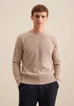 seidensticker Strickpullover Rundhals Beige/Braun/Khaki