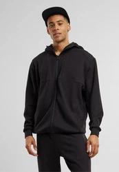 URBAN CLASSICS Sweatjacke Scuba Zip Pocket Hoody Schwarz