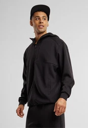 URBAN CLASSICS Sweatjacke Scuba Zip Pocket Hoody Schwarz