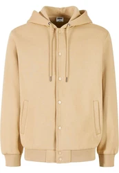 Urban Classics Fluffy Fleece Hoodjacket Beige/Khaki/Braun
