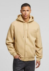 Urban Classics Fluffy Fleece Hoodjacket Beige/Khaki/Braun